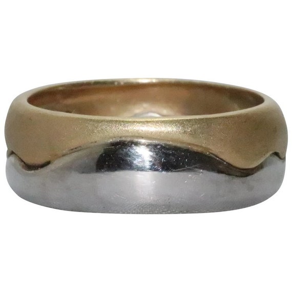 14 KT Two Tone Gold Handmade Ring