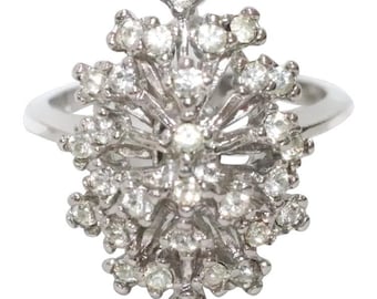 Vintage Sterling Silver Cubic Zirconia Ring