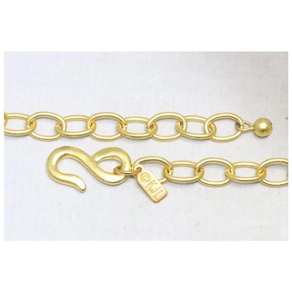 Vintage Kenneth Jay Lane Geometric Gold Tone Neck… - image 4