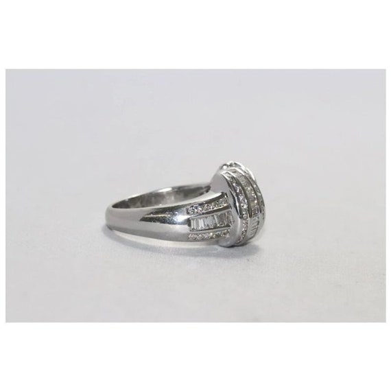 14 KT White Gold 2.5 CT Diamond Love Knot Ring - image 5