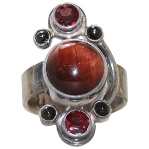 Vintage Sajen Sterling Silver Gemstone Ring