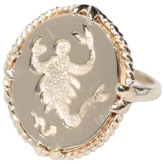 14K Yellow Gold Scorpio Horoscope Ring