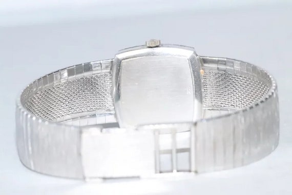 Vintage 14K White Gold Diamond Jules Jurgensen Mechanical  display picture 1