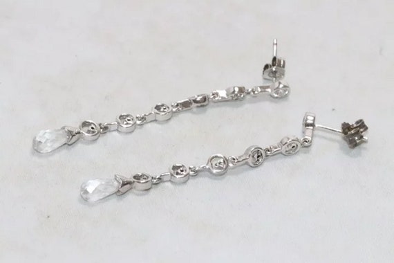 Sterling Silver Cubic Zirconia Earrings - image 4