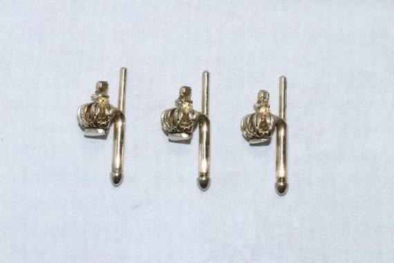 Vintage Crown Cuff Links - image 3