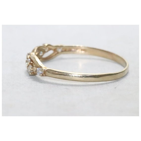 Vintage 10KT Yellow Gold Cubic Zirconia Ring - image 3