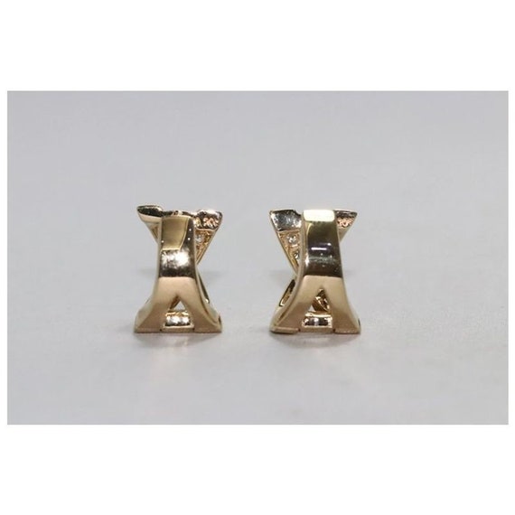 14 KT Yellow Gold .60 CT Diamond Earrings - image 4