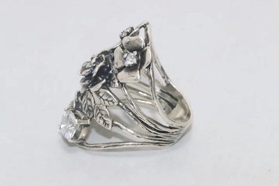 Sterling Silver Cubic Zirconia Ring - image 5