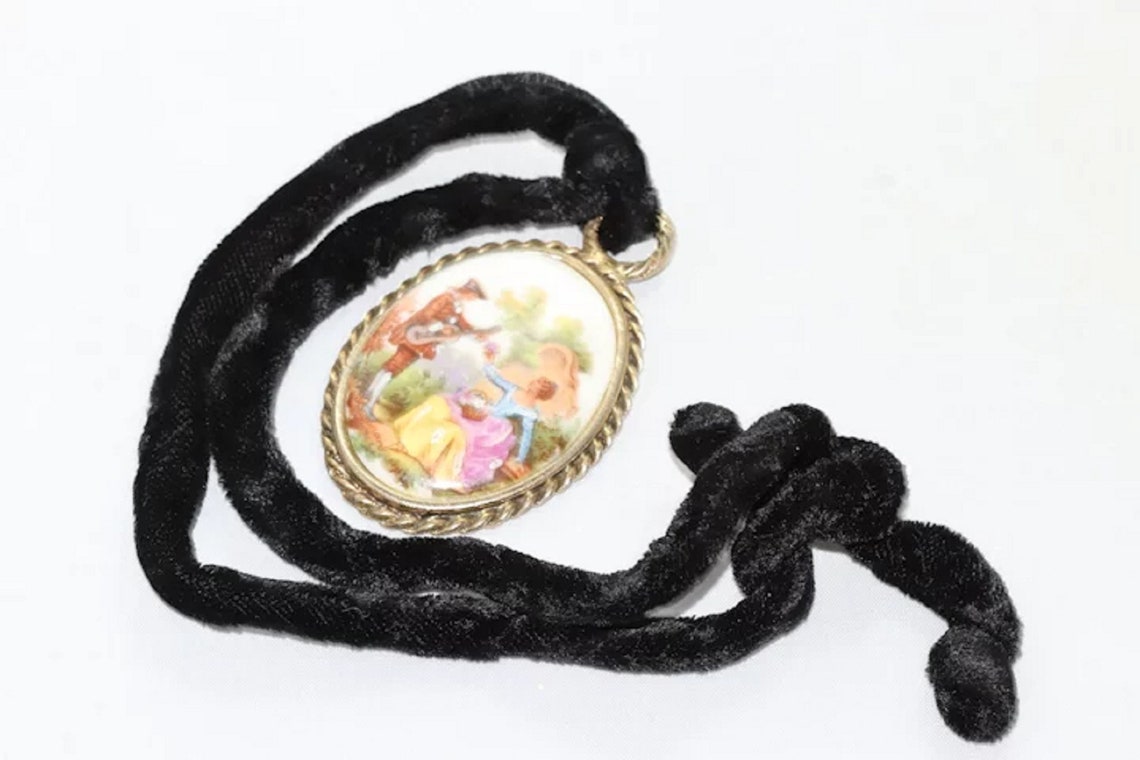 Vintage Limoges France Necklace Etsy