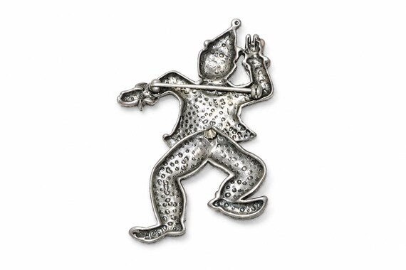 925 Sterling Silver Vintage Clown Brooch View 2