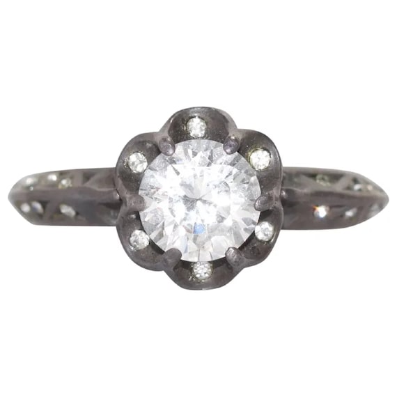 Sterling Silver Flower Ring - image 1