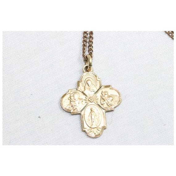 14 KT Gold Filled Religious Necklace - image 5