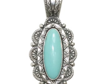 Unique Sterling Silver Turquoise Pendant