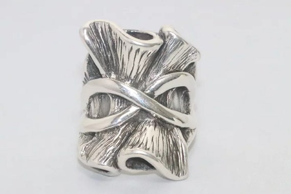 Vintage Sterling Silver Infinity Ring - image 2