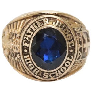 Vintage Jostens 10K Yellow Gold Father Judge School Ring