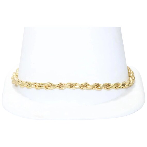 Sterling Silver Gold Overlay Italian Rope Chain Brace… Gem