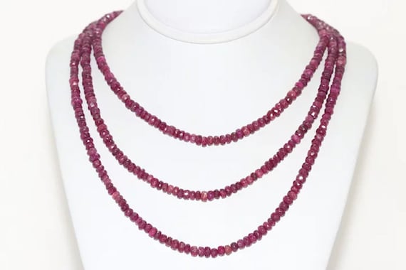Sterling Silver Ruby Necklace - image 2