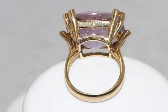 18K Yellow Gold Kunzite Ring - image 5