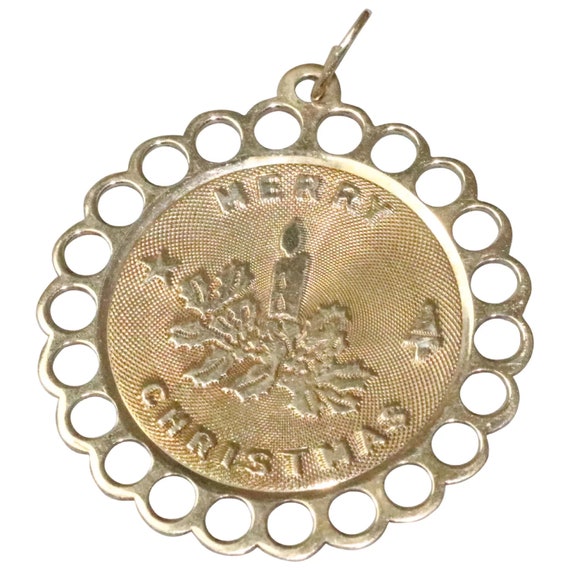 14KT Yellow Gold '' Merry Christmas '' Pendant