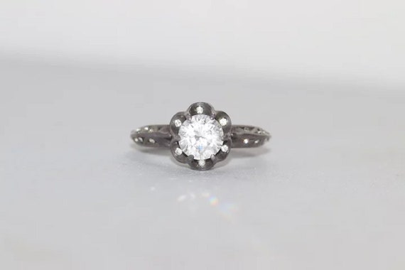 Sterling Silver Flower Ring - image 2