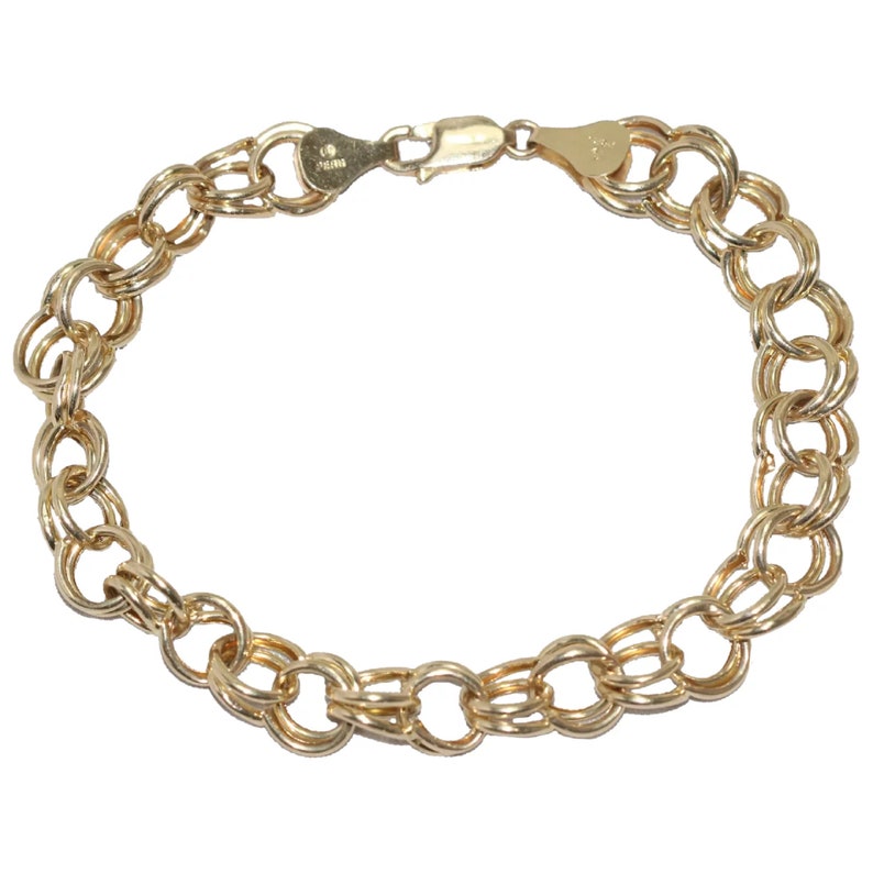 14 KT Yellow Gold Charm Bracelet - Etsy