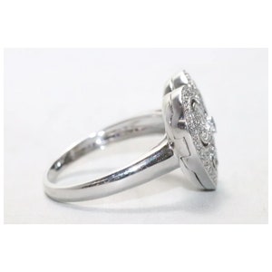 14KT White Gold .22 CT Pavé Set Diamond Heart Locket Ring image 6