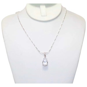 Sterling Silver Cubic Zirconia Necklace