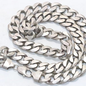Sterling Silver Cuban Link Chain Necklace image 2
