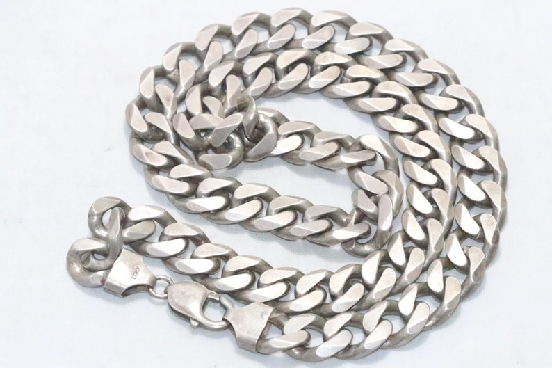 Sterling Silver Cuban Link Chain Necklace image 2