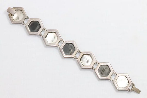 Vintage Onyx and Mother of Pearl Bracelet - image 5