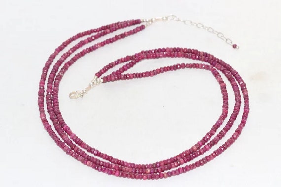 Sterling Silver Ruby Necklace - image 4