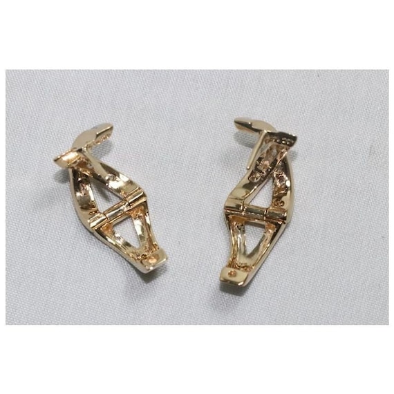 14 KT Yellow Gold .60 CT Diamond Earrings - image 5