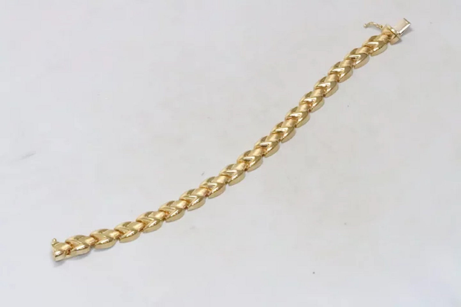 14 KT Gold Italian Bracelet Etsy
