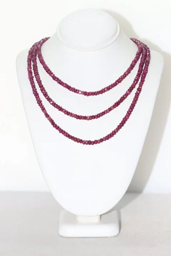 Sterling Silver Ruby Necklace - image 3