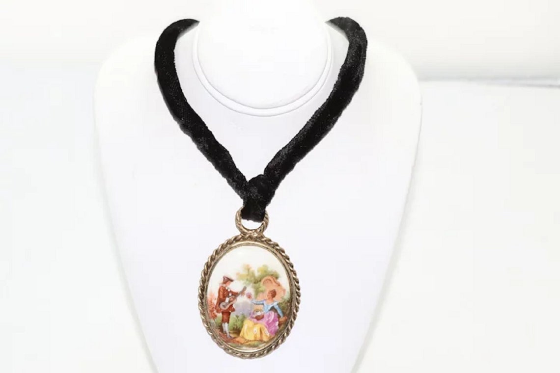 Vintage Limoges France Necklace Etsy