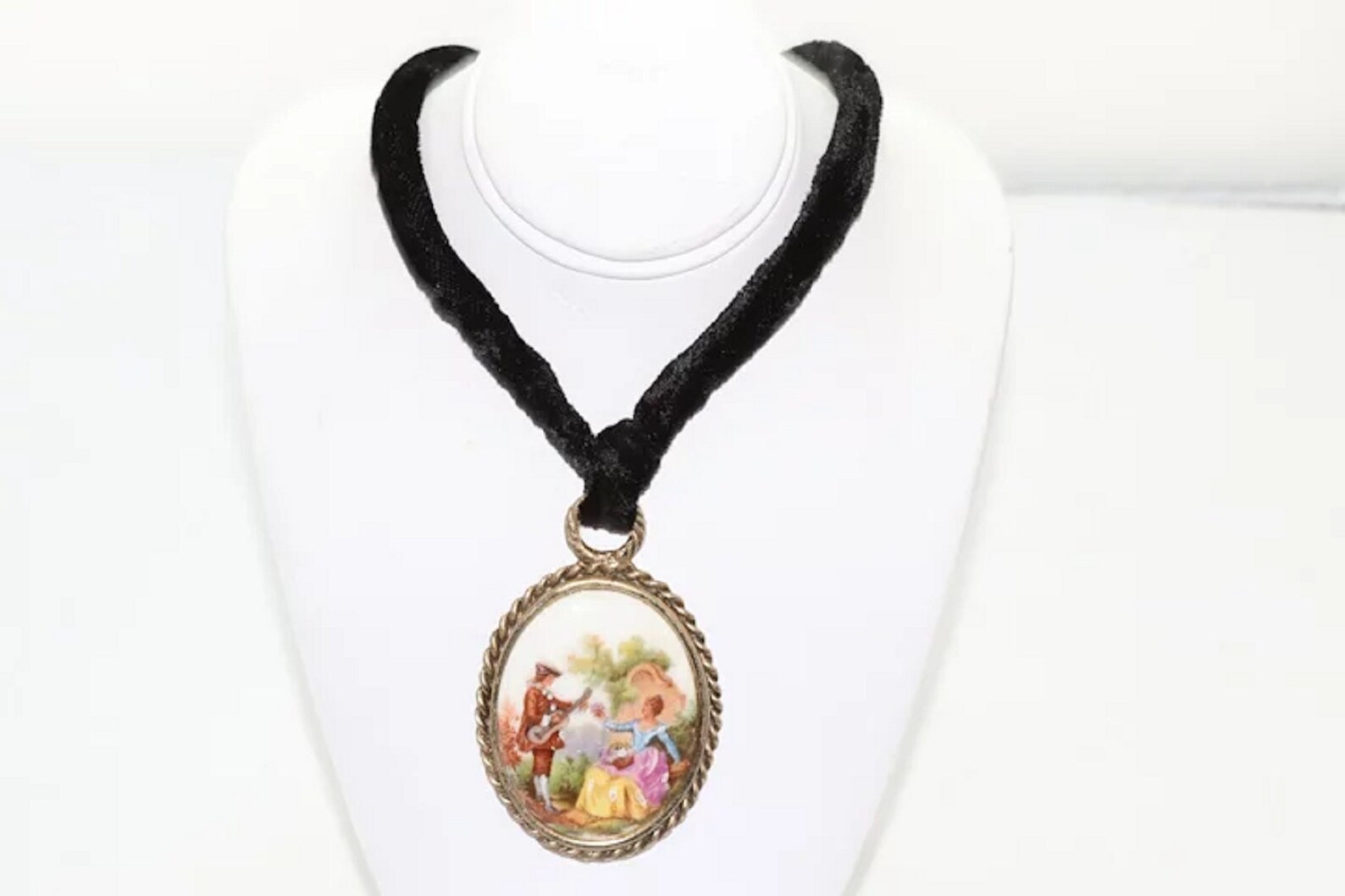 Vintage Limoges France Necklace Etsy