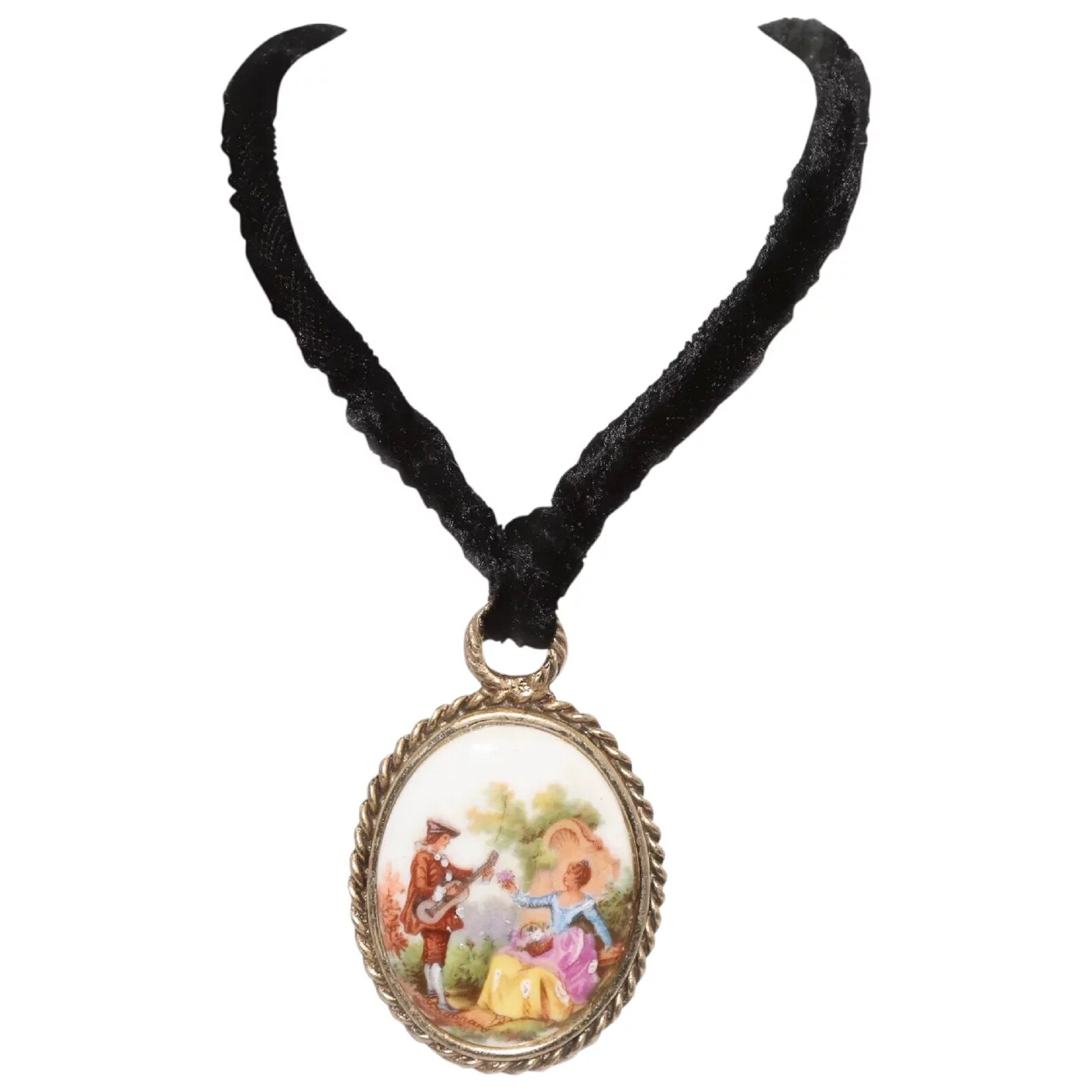 Vintage Limoges France Necklace Etsy