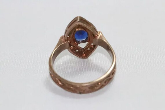 Sterling Silver Sapphire Ring - image 3