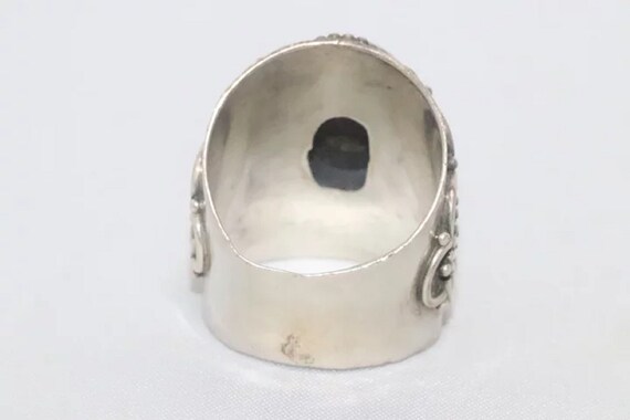 Sterling Silver Hematite Stone Ring - image 4