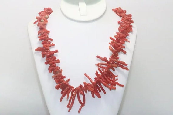 Vintage Dyed Coral Necklace - Gem