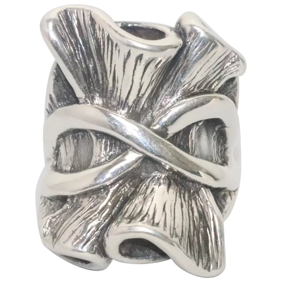 Vintage Sterling Silver Infinity Ring - image 1