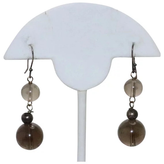 Sterling Silver Smoky Topaz Earrings - image 1