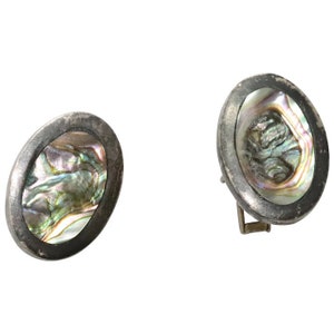 Sterling Silver Mother of Pearl Cuff Links