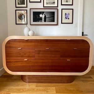 Modern Retro Mahogany And Maple Dresser