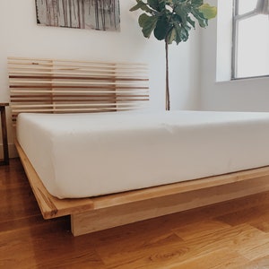 Mid Century Modern Solid Wood Platform Bed (Customizable!)