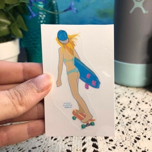 Skating to Surf Sticker