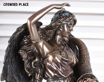 大型テュケー 幸運の女神 ギリシャの女神像 彫刻 置物 ブロンズ仕上げ