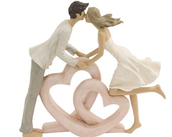 Figurine décorative d'un couple amoureux, Décoration d'intérieur, Cadeau pour les amoureux, Objet d'art en résine, Cadeaux pour couple, Déco figurine en résine, Cadeau d'anniversaire