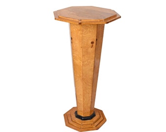 Meubles et décoration faits main, colonne de support de fleur de pilier en bois 32", petite table art déco, cadeau fait main, cadeau de style rétro de piédestal en bois