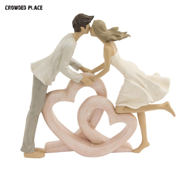 Figurine décorative d'un couple amoureux, Décoration d'intérieur, Cadeau pour les amoureux, Objet d'art en résine, Cadeaux pour couple, Déco figurine en résine, Cadeau d'anniversaire